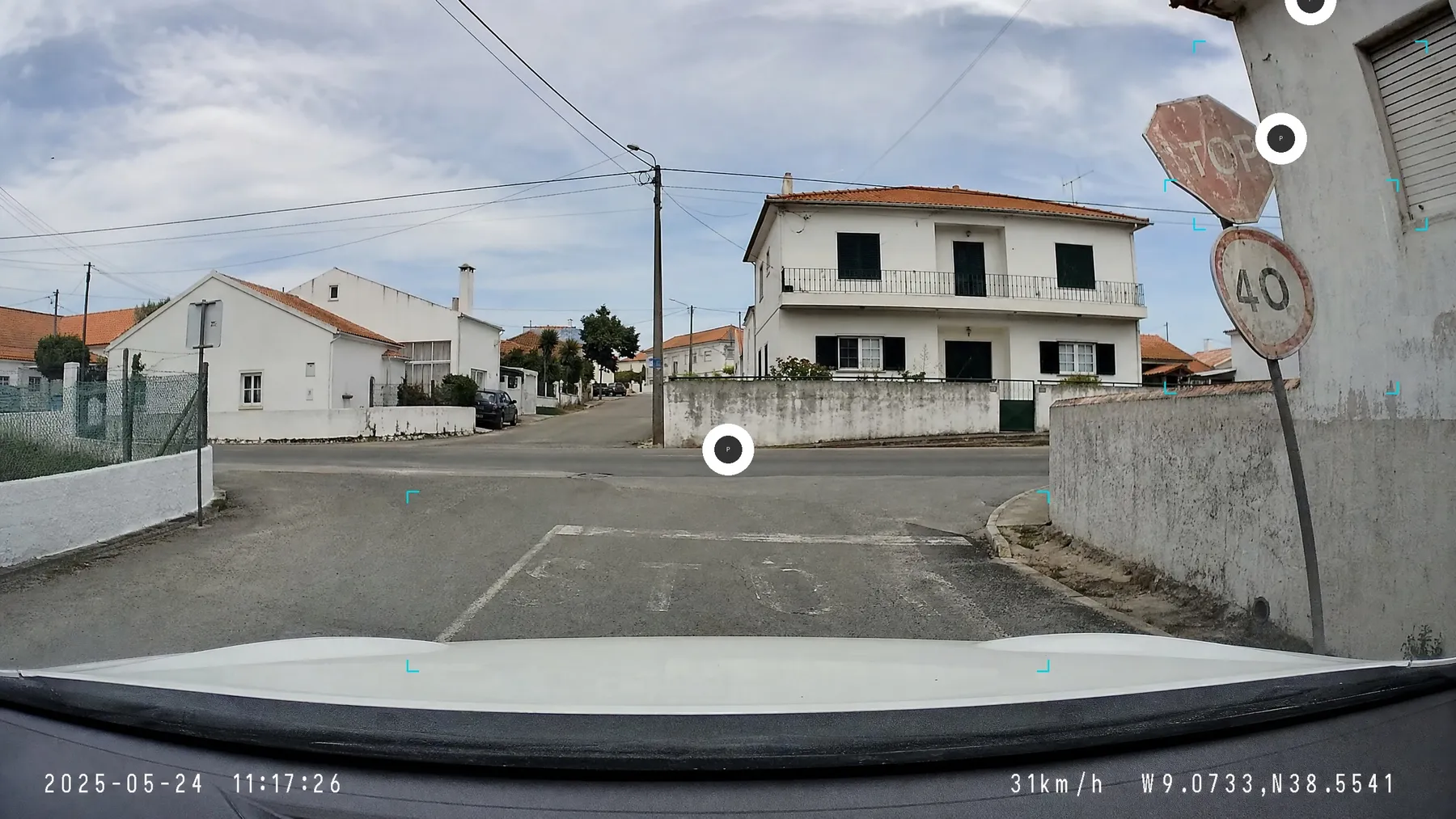 Sinalização detectada pela IA da Mapzer